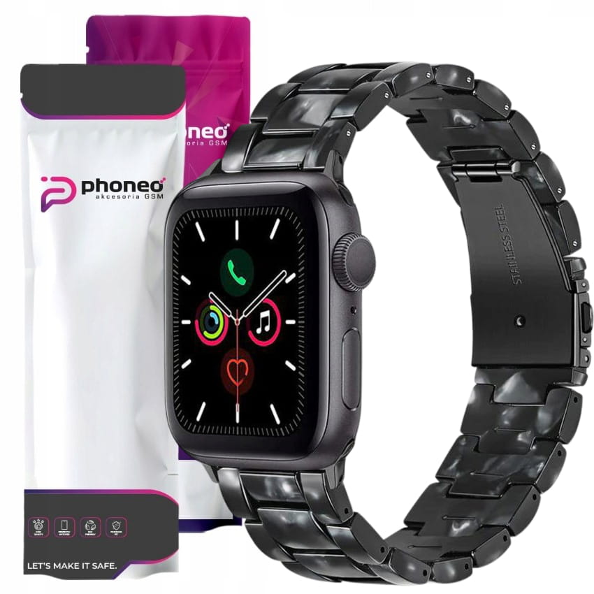 Bransoleta Akrylowa Phoneo® do Apple Watch 38/40/41mm - Czarny