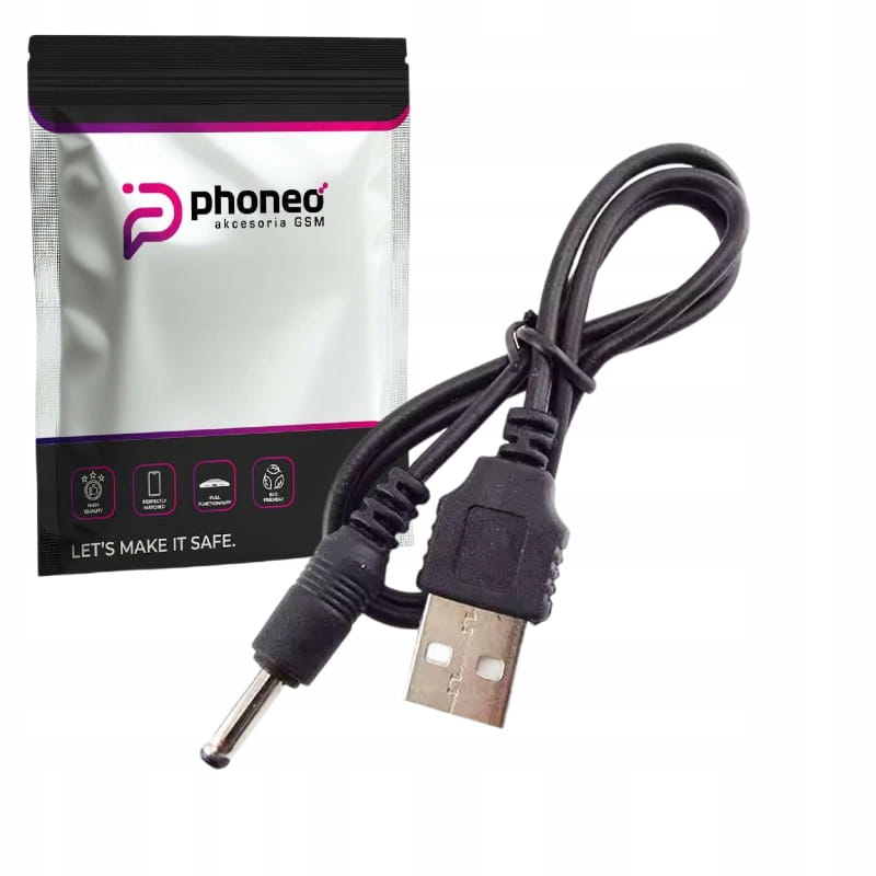 Kabel Zasilający Phoneo Ładowarka USB - DC 3,5 x 3,15mm 5V  - 100cm  