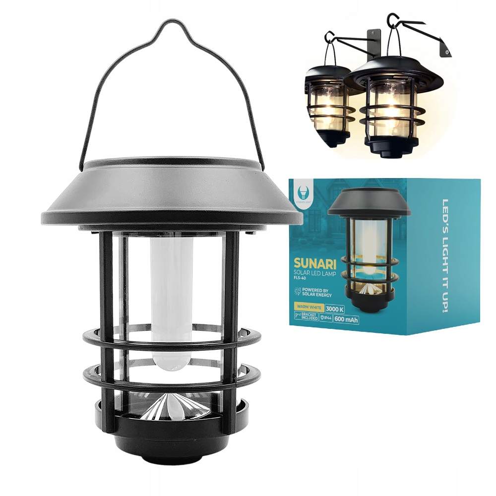Lampa LED "Latarnia" Solarna — ciepłe światło 3000K