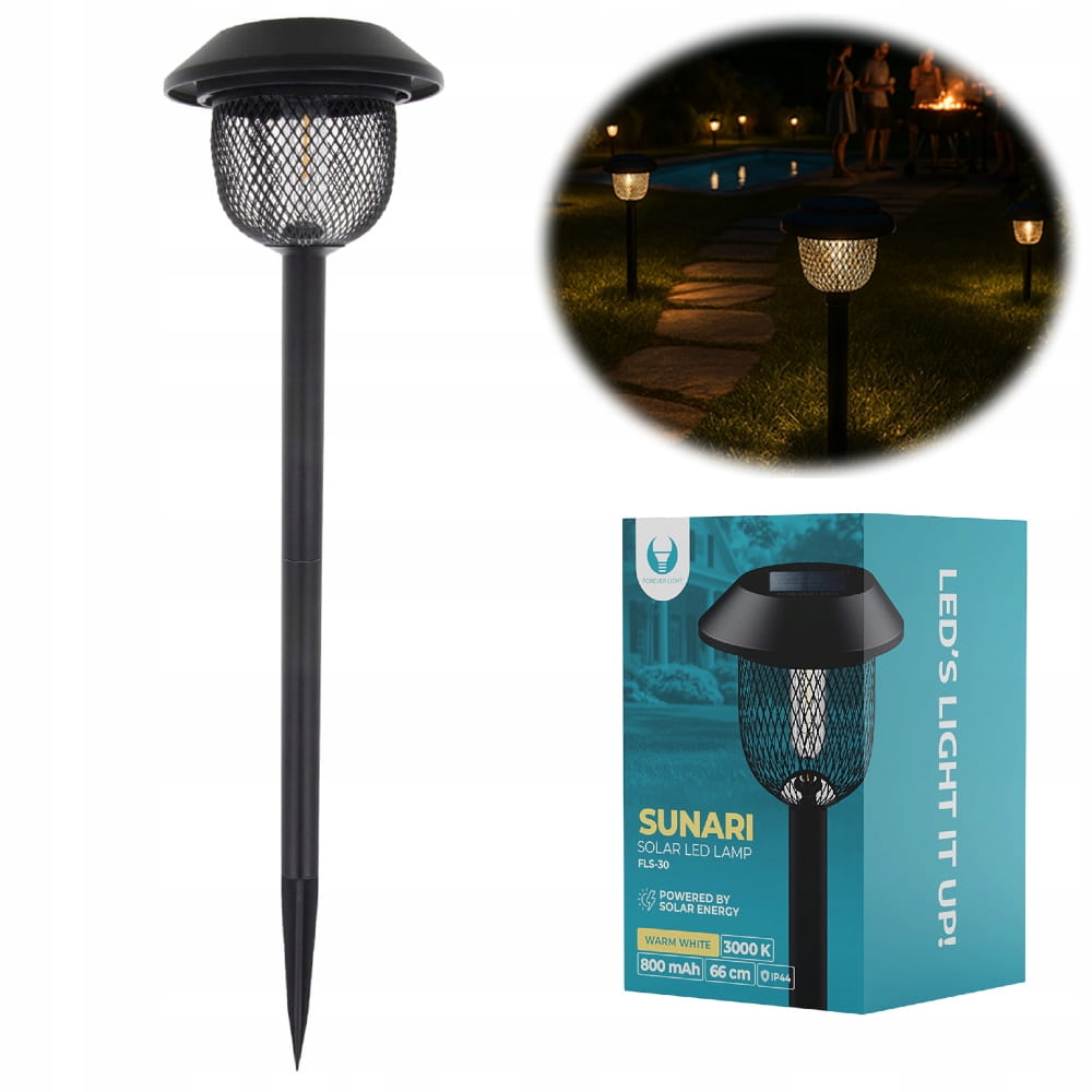 Lampa LED "Słupek" Solarna 800mAh — dekoracyjne oświetlenie ogrodowe