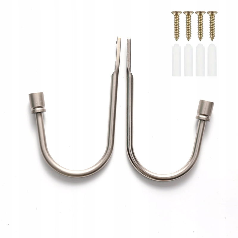 Hak Ścienny Loftowy Wieszak - Przykręcany - 2szt. - Srebrny v1