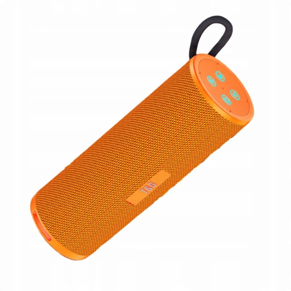Głośnik BT TG521 - Radio, LED, Mikrofon - Pomarańczowy