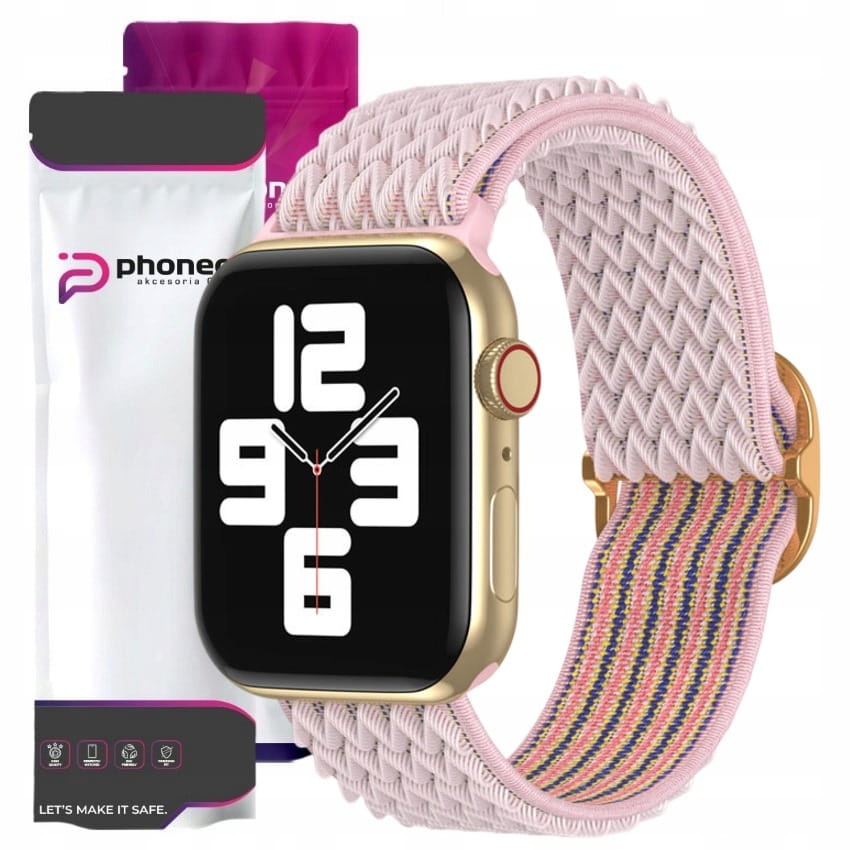 Pasek / Opaska Phoneo® do Apple Watch - 38 / 40 / 41mm - Biało-Różowy