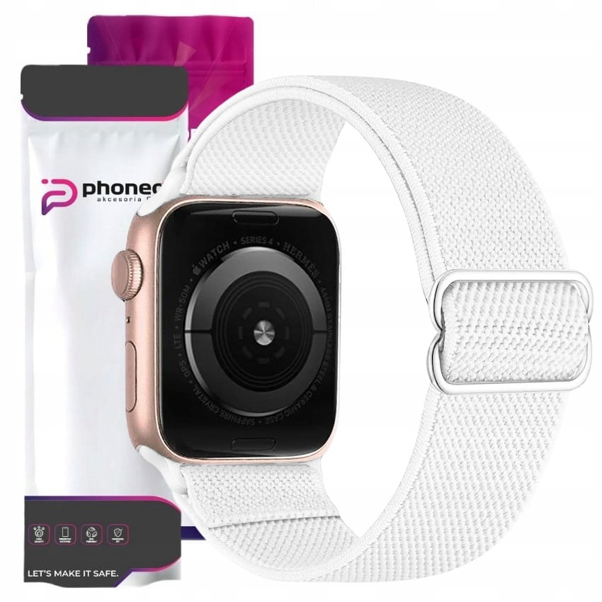 Pasek / Opaska Phoneo® do Apple Watch (seria 1-8/SE) - Biały- 38/40/41 mm