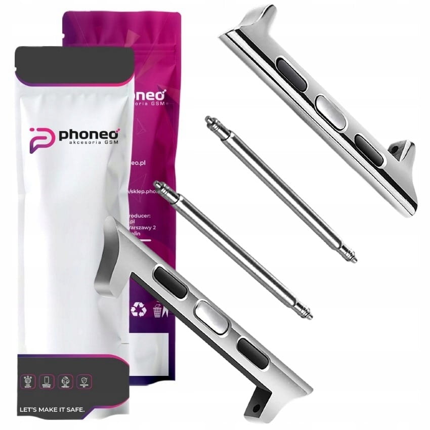 Adapter Teleskop Phoneo® na Pasek 20 mm do Apple Watch 38/40/41 mm - Srebrny