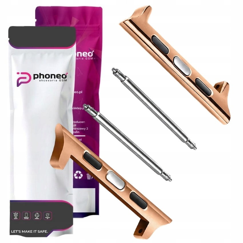 Adapter Teleskop Phoneo® na Pasek 20 mm do Apple Watch 42/44/45/49 mm - Rose Gold