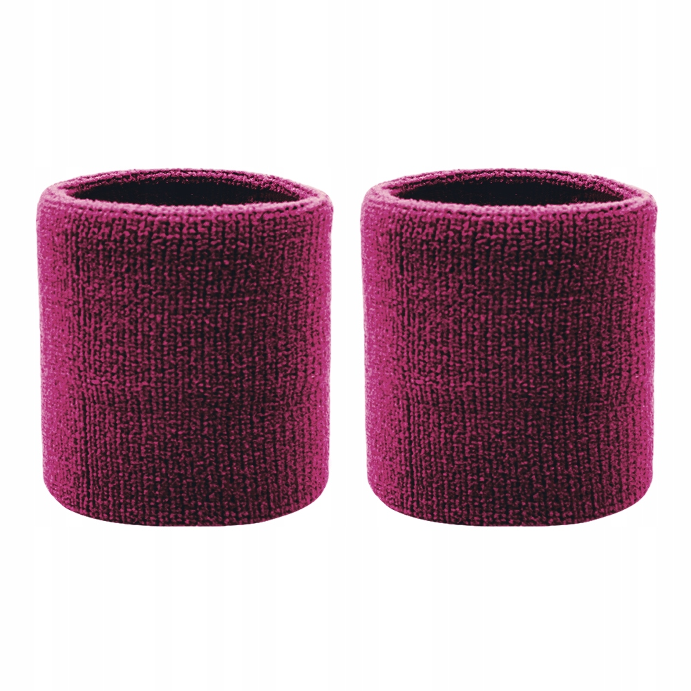 Opaska Sportowa na Nadgarstek, Frotka - 2szt. - Figowa