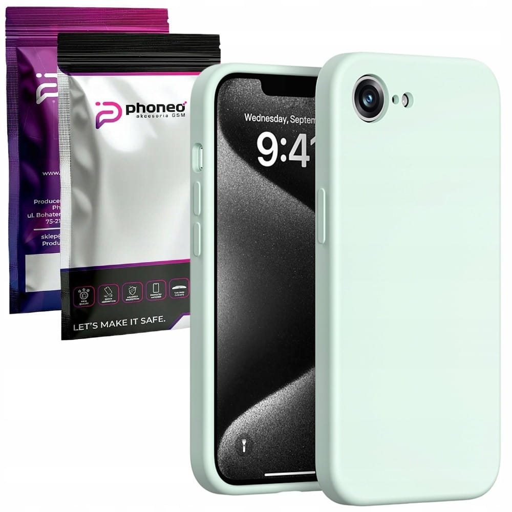 Etui Phoneo Liquid Case - iPhone 16E - Miętowe