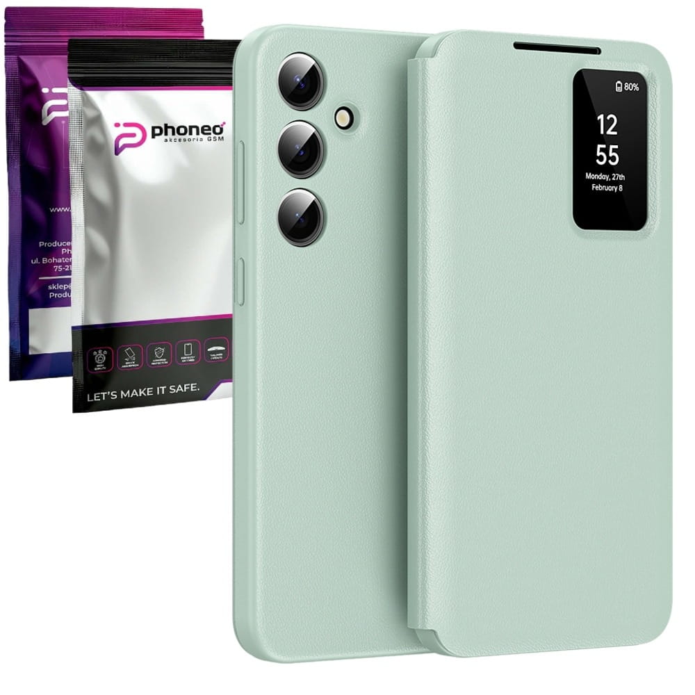 Etui Phoneo Smart View Wallet - Samsung Galaxy A56 - Miętowe