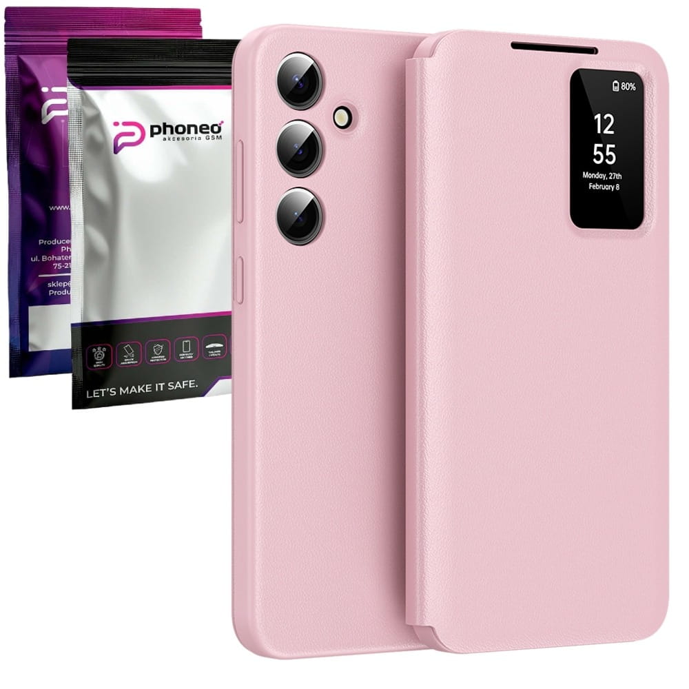 Etui Phoneo Smart View Wallet - Samsung Galaxy A56 - Różowe