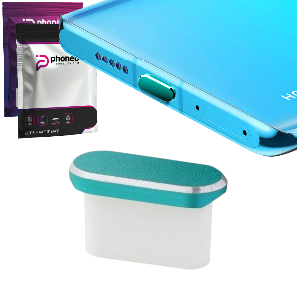 Zaślepka / Zatyczka Przeciwkurzowa do Portu Ładowania - USB-C - Zielona