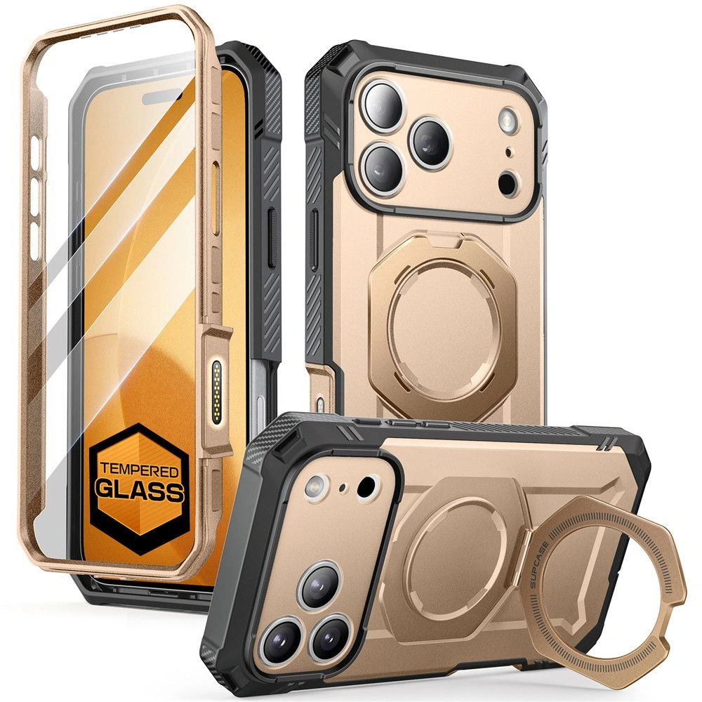 Supcase Unicorn Beetle Grip Pro Mag MagSafe Apple iPhone 17 Pro Max Desert Gold