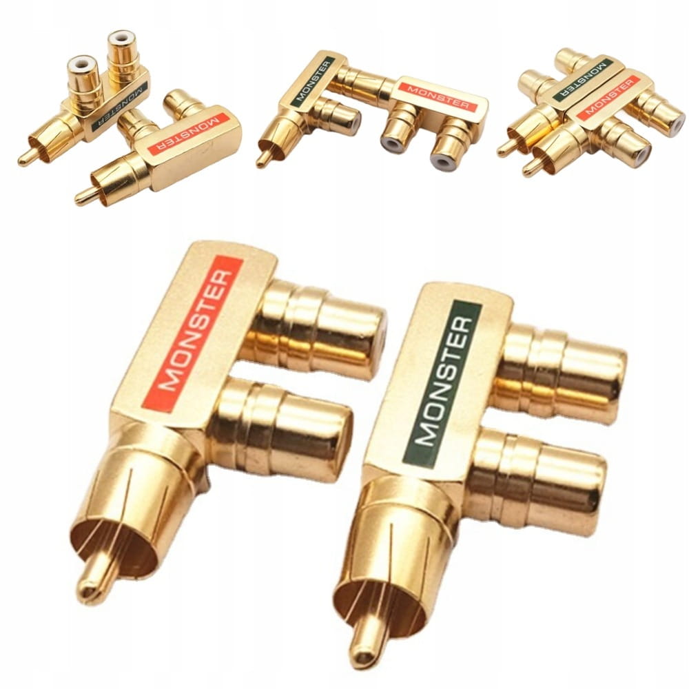 Rozdzielacz / Adapter Cinch RCA 1 do 2 — proste rozdzielenie sygnału