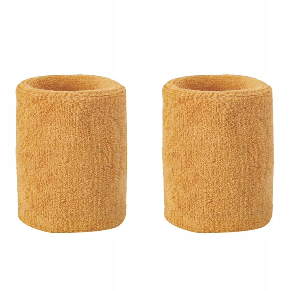 Opaska Sportowa na Nadgarstek, Frotka - 2szt. - Beżowa