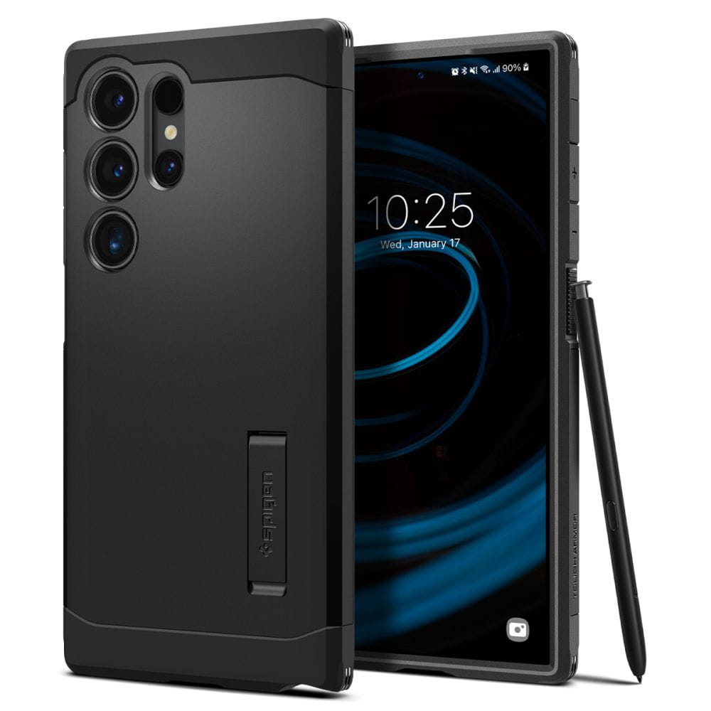 Spigen Tough Armor Samsung Galaxy S24 Ultra Black — wytrzymałe etui z podstawką