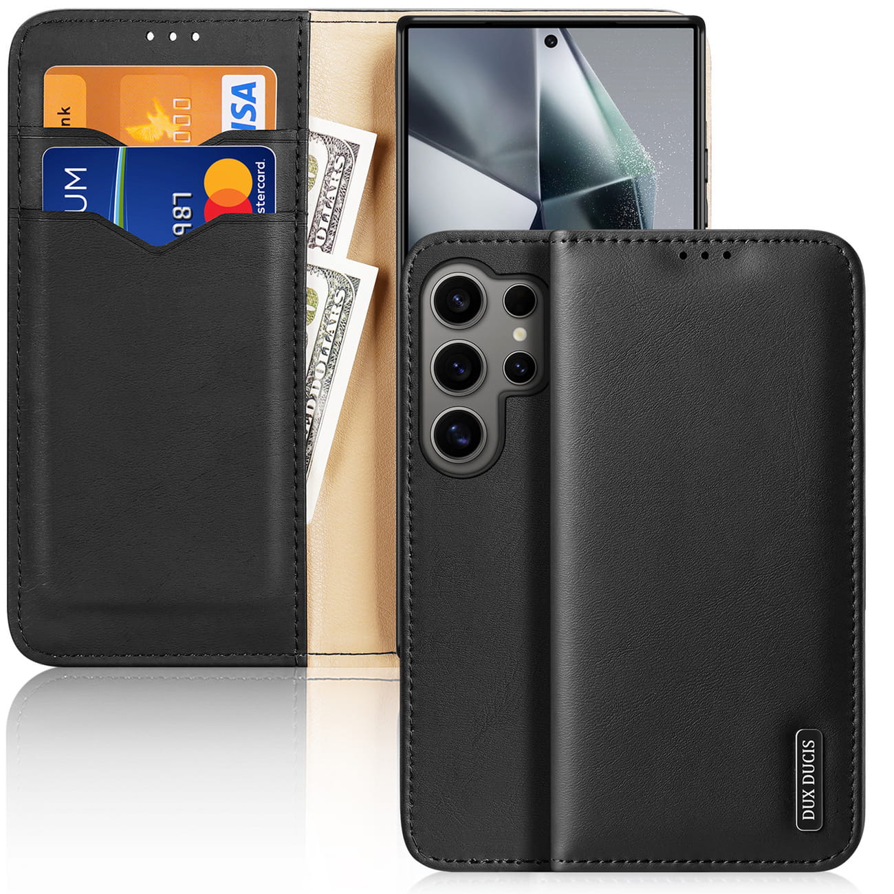 Dux Ducis Hivo Samsung Galaxy S24 Ultra — skórzane etui z RFID