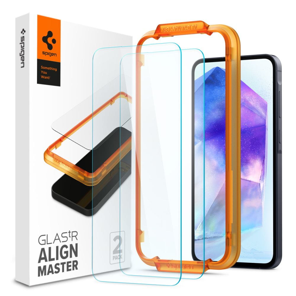 Spigen GLAS.tR AlignMaster Samsung Galaxy A55 5G Clear [2 PACK]