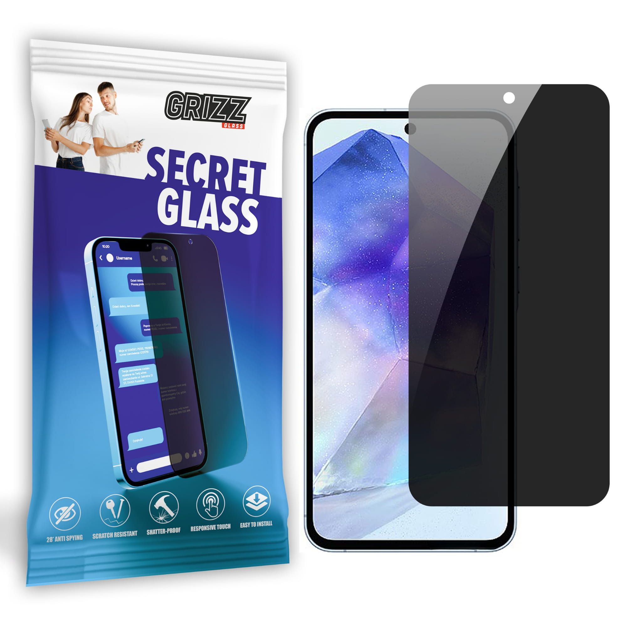 GrizzGlass Matte SecretGlass Samsung Galaxy A55