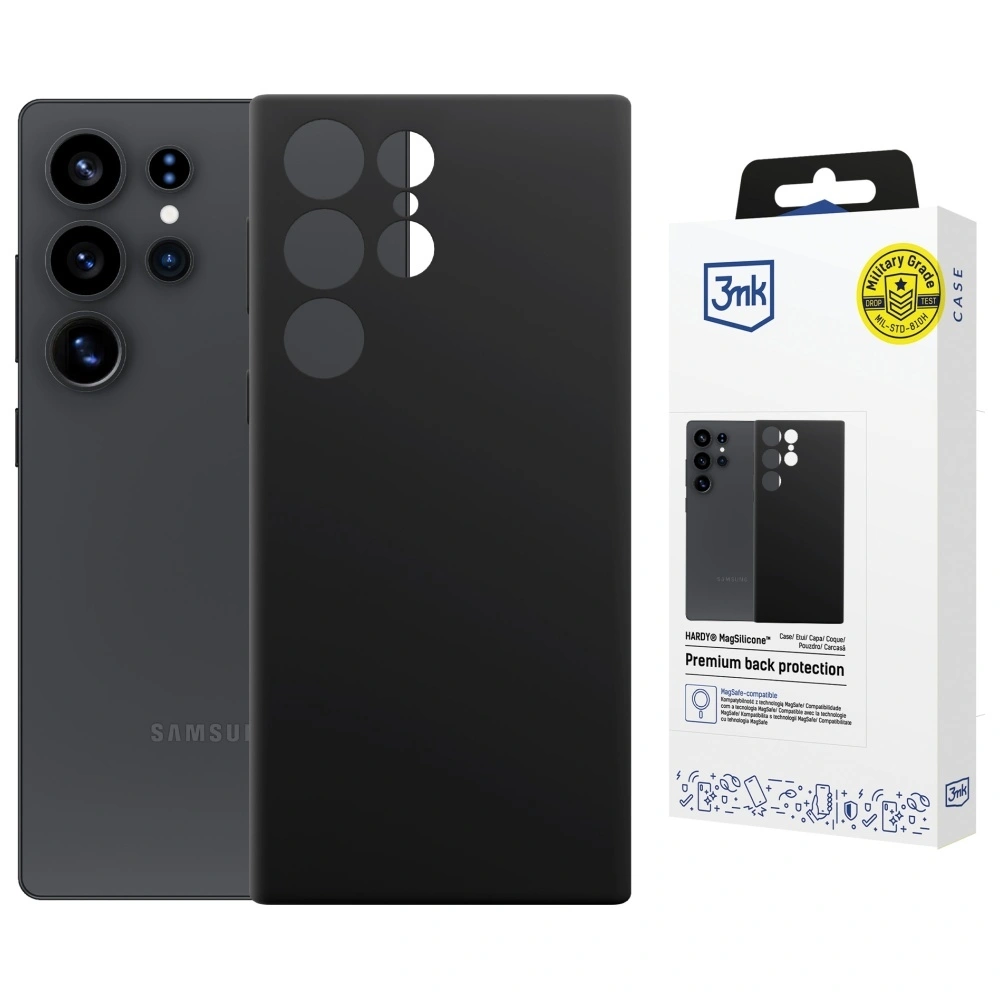 3MK Hardy MagSilicone Samsung Galaxy S23 Ultra black