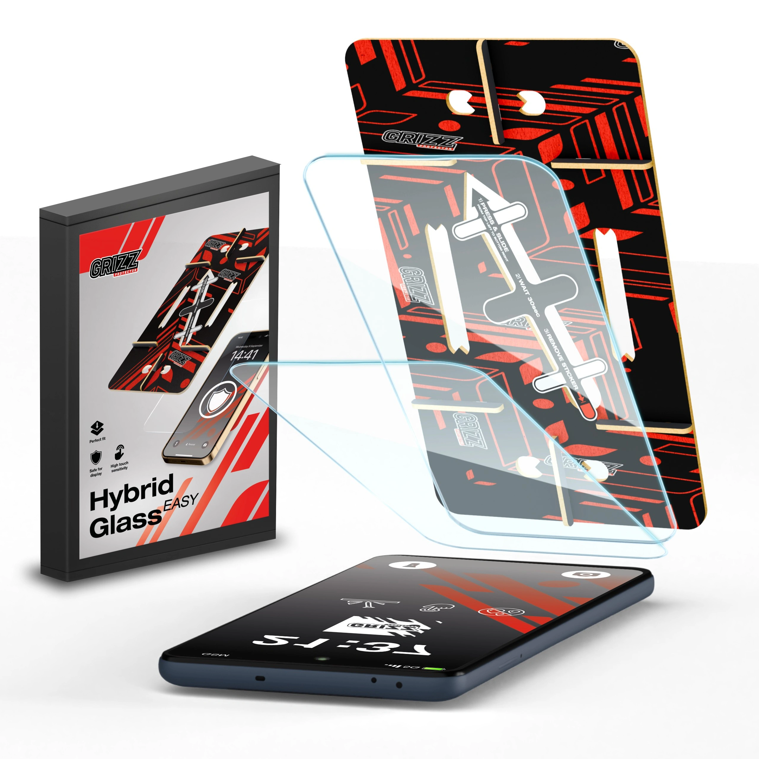 GrizzGlass HybridGlass Easy Samsung Galaxy A54 [2 PACK]