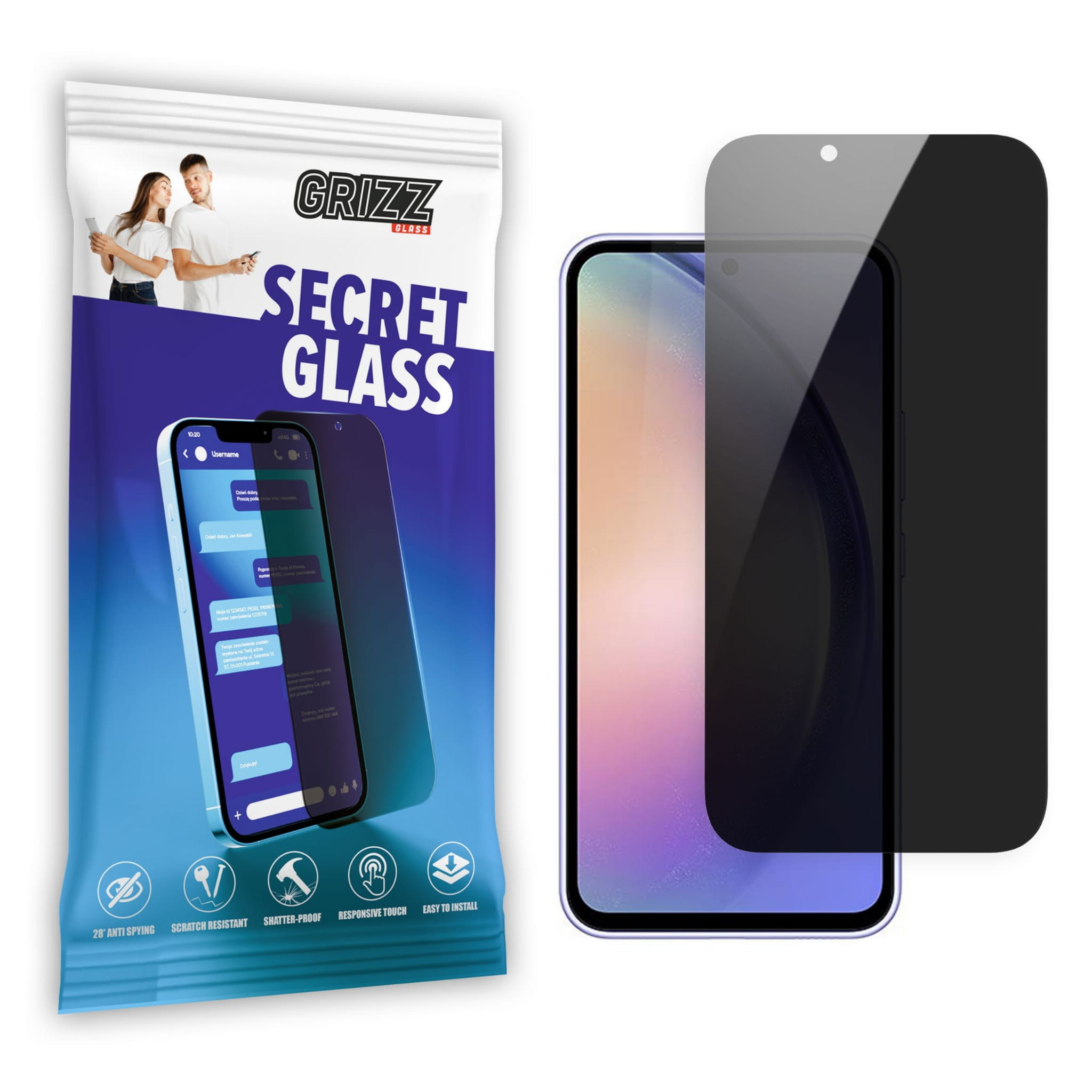 GrizzGlass Matte SecretGlass Samsung Galaxy A54