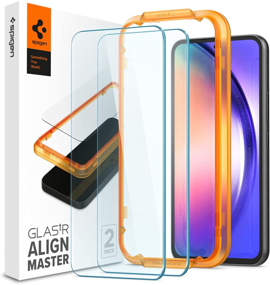 Tempered Glass Spigen GLAS.tR Slim AlignMaster Samsung Galaxy A54 5G Clear [2 PACK]