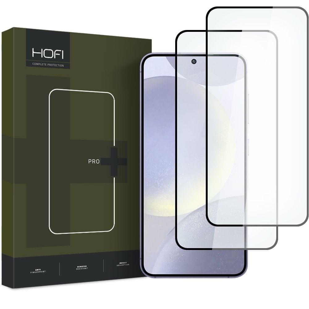 Hofi Glass Pro+ Samsung Galaxy S24 Black [2 PACK] — cienkie szkło ochronne