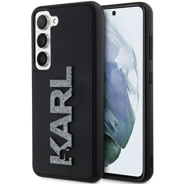 Karl Lagerfeld KLHCS24S3DMBKCK Samsung Galaxy S24 hardcase 3D Rubber Glitter Logo black