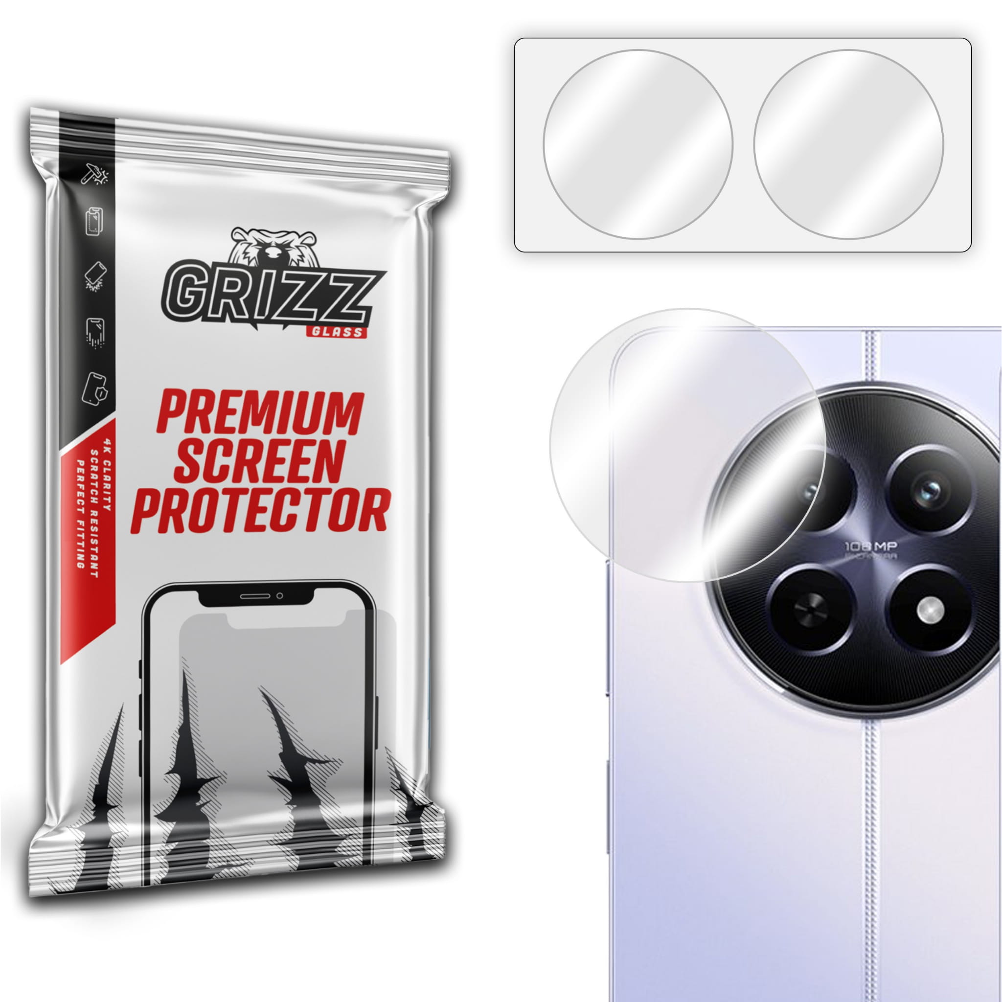 GrizzGlass HybridGlass Camera Realme 12 4G