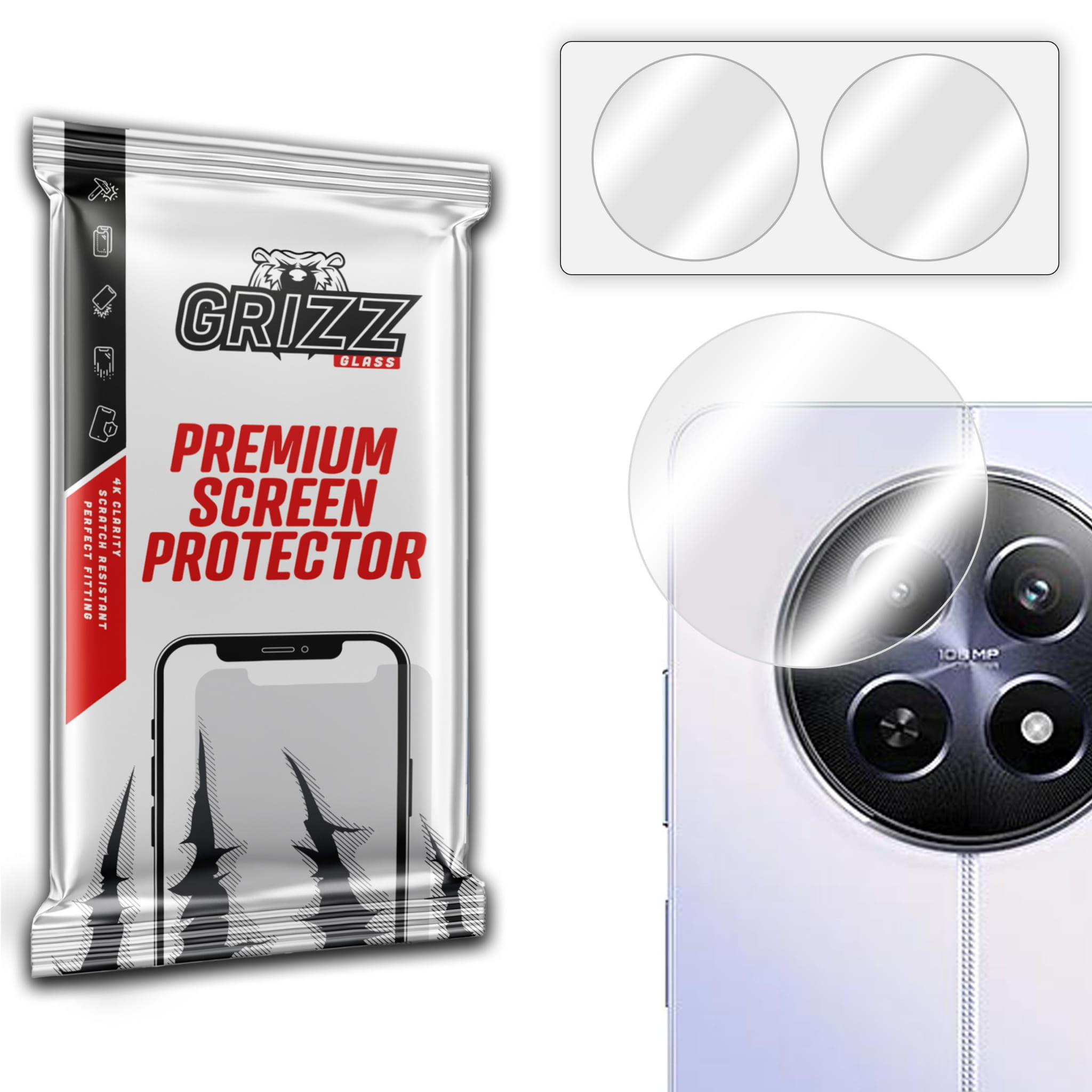 GrizzGlass HybridGlass Camera Realme 12