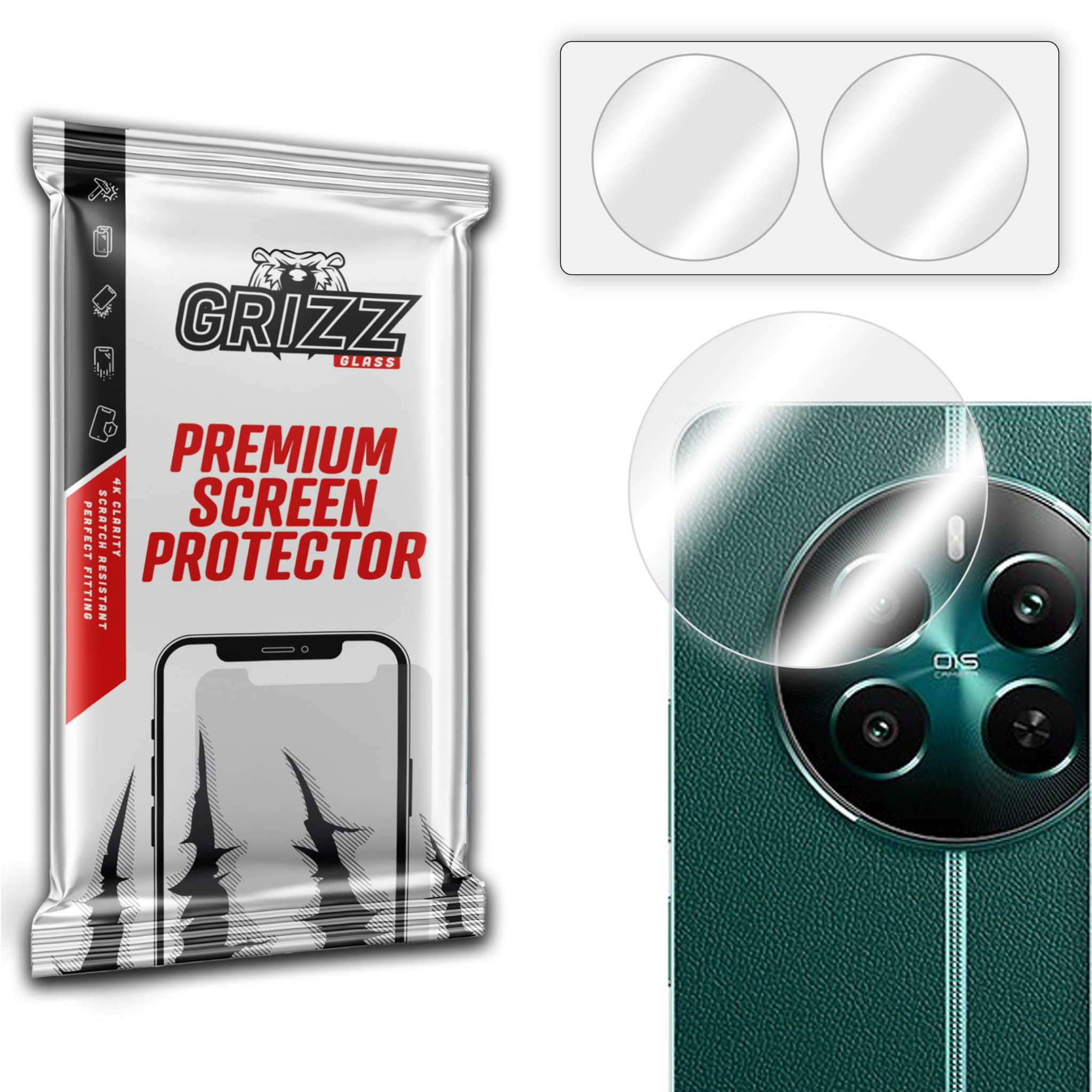 GrizzGlass HybridGlass Camera Realme 12 Plus