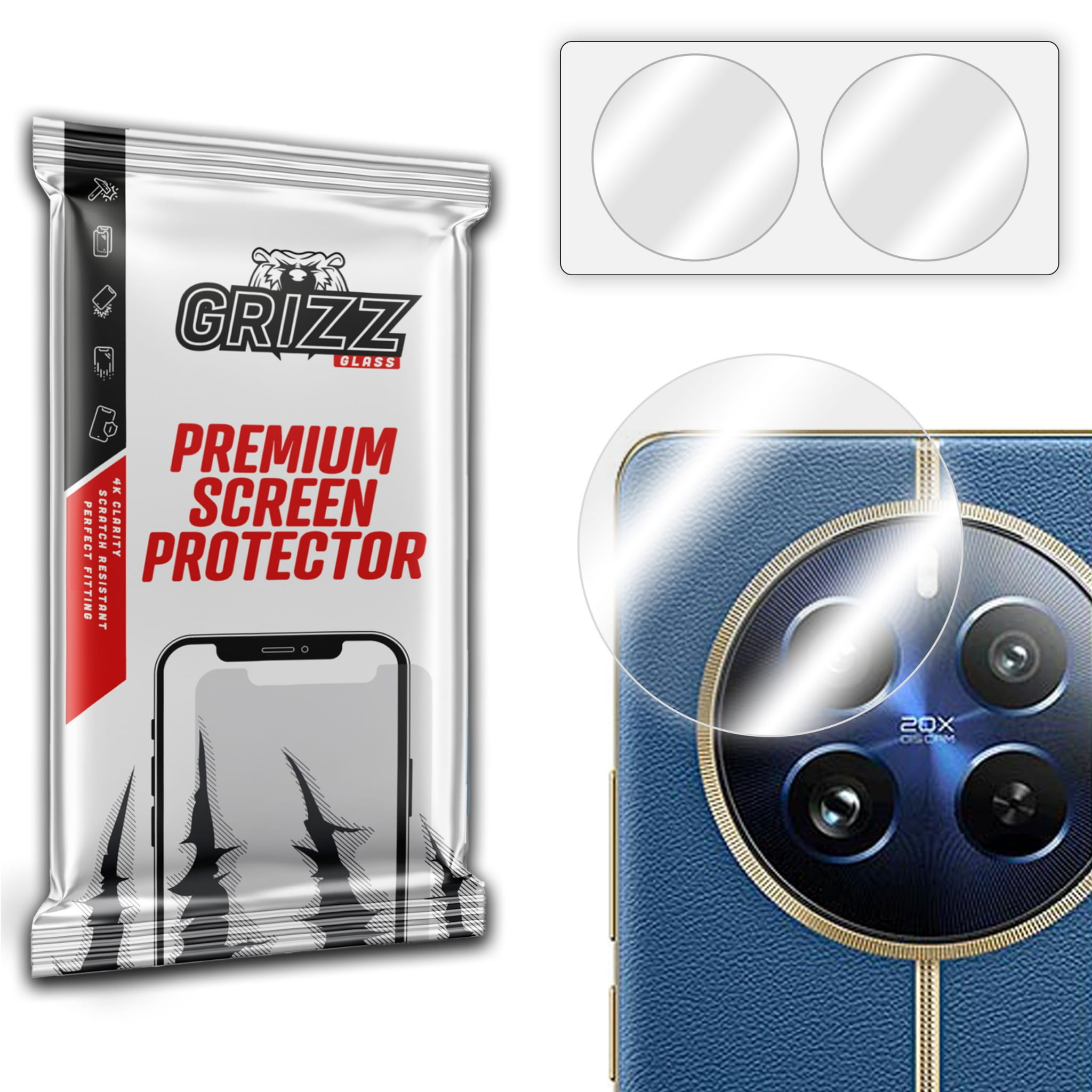 GrizzGlass HybridGlass Camera Realme 12 Pro