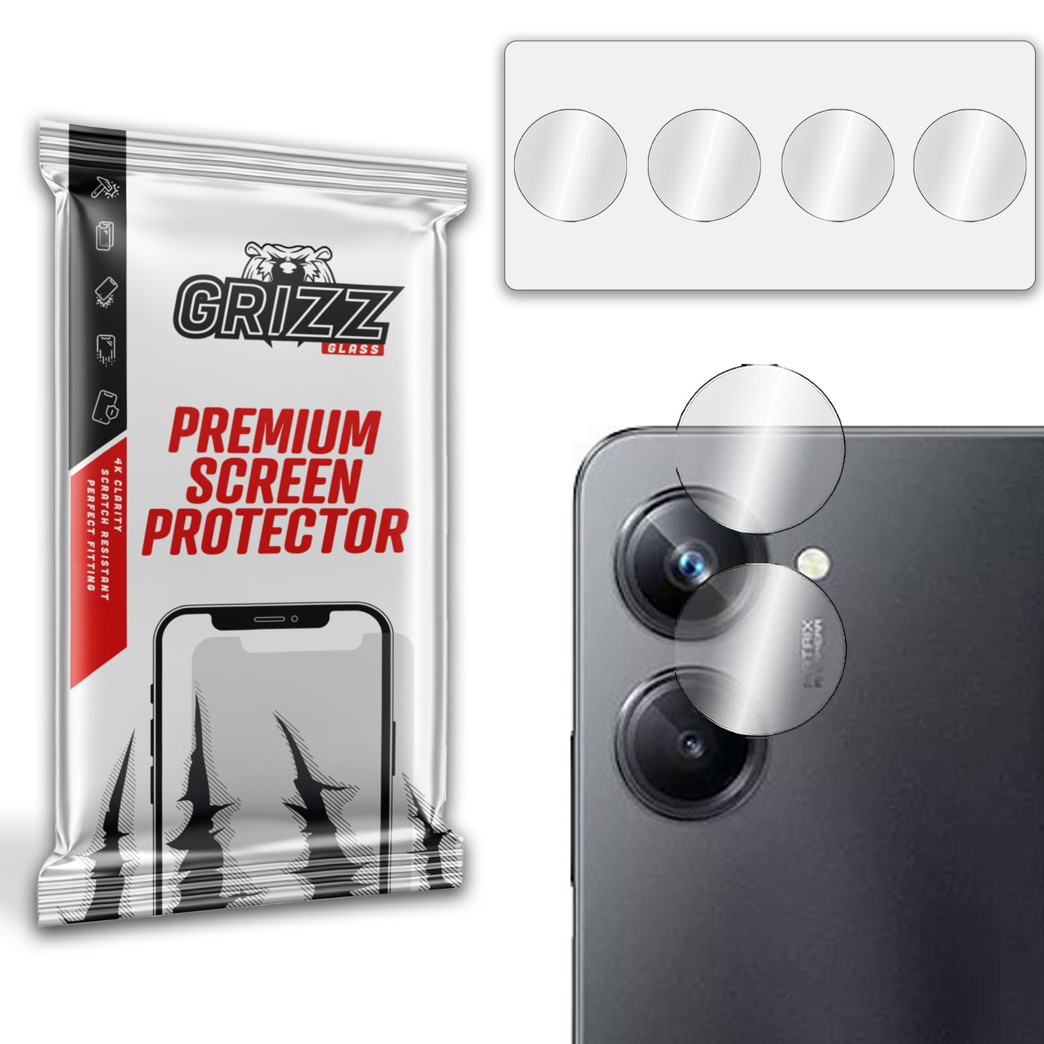 GrizzGlass HybridGlass Camera Realme 10 Pro