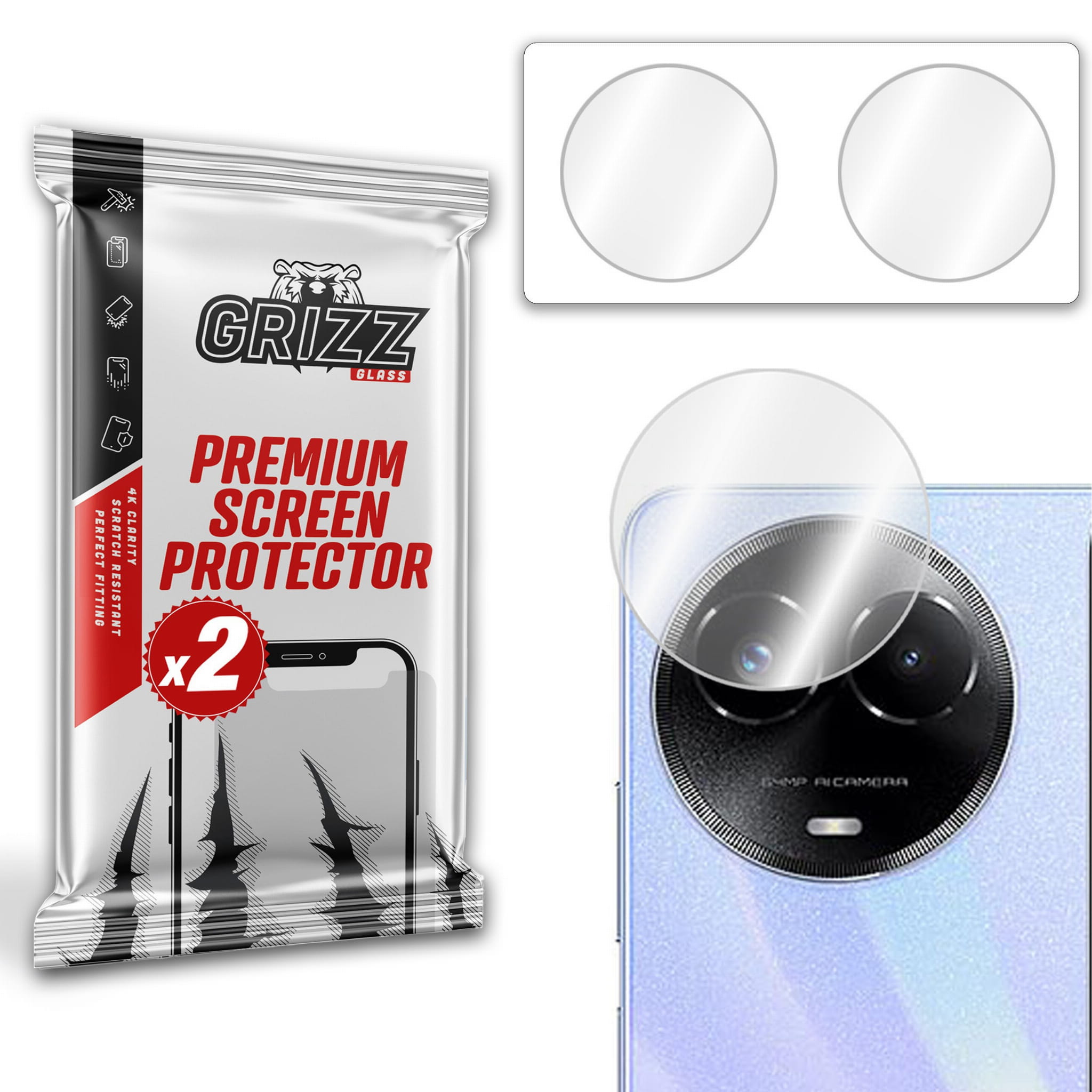 GrizzGlass HybridGlass Camera Realme 11x