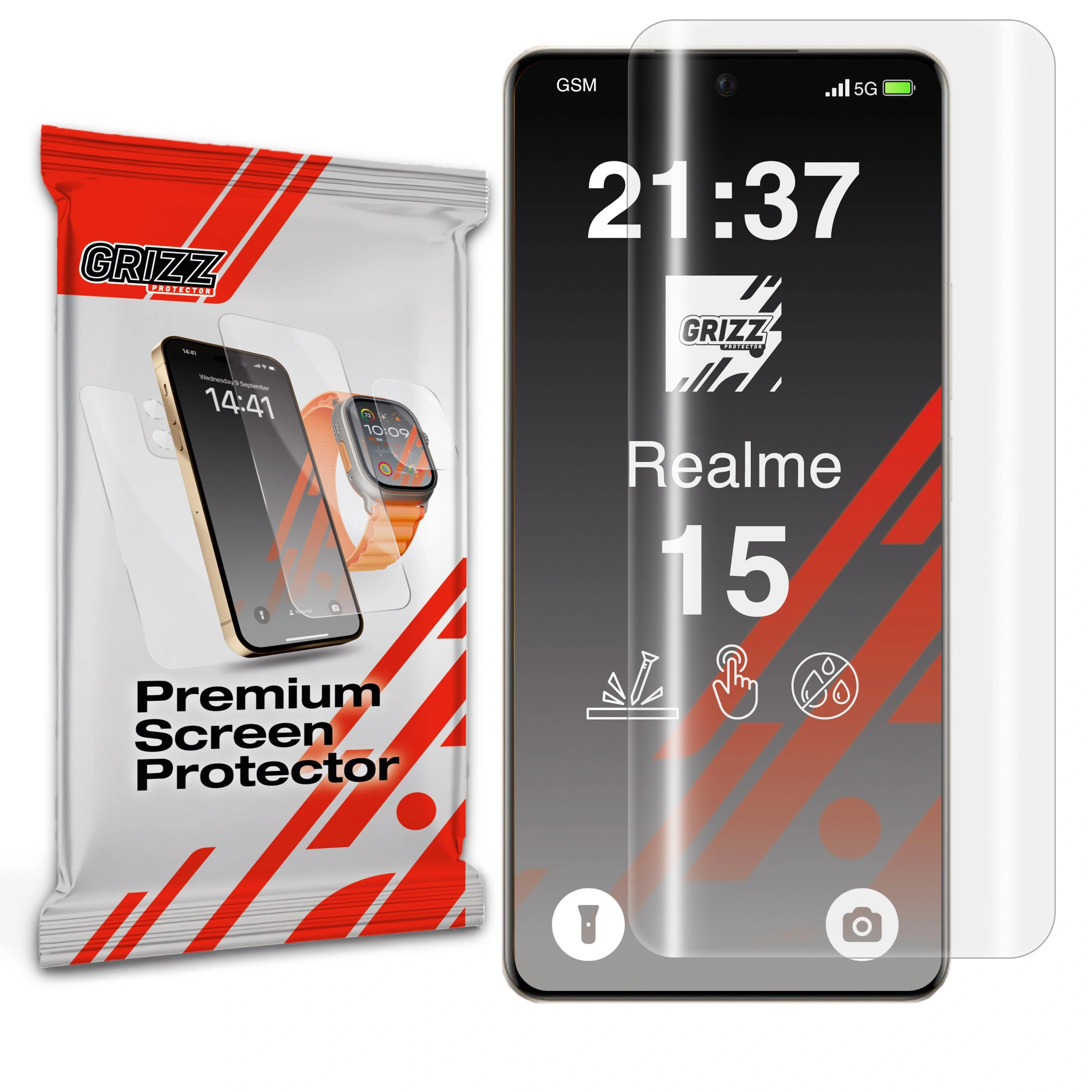 GrizzGlass Hydrofilm Realme 15