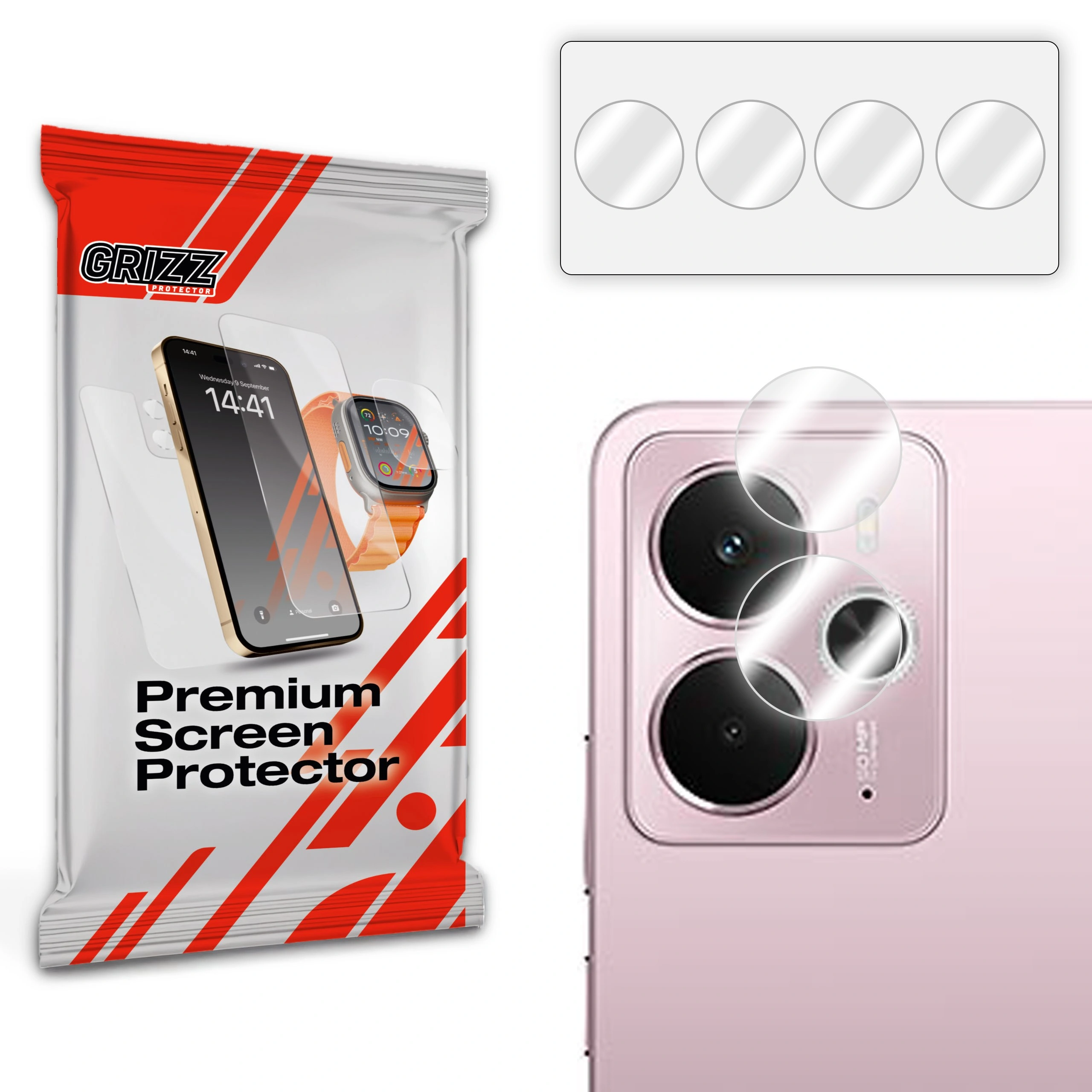 Szkło na aparat GrizzGlass HybridGlass Camera do Realme 14