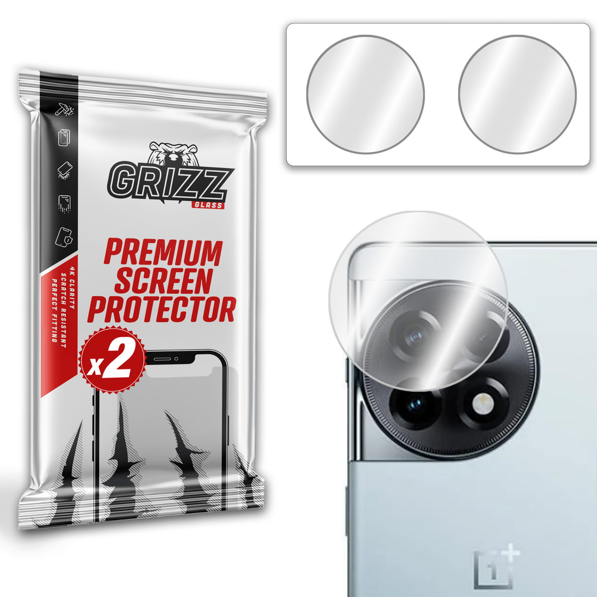 GrizzGlass HybridGlass Camera OnePlus Ace 2 — ochrona obiektywu