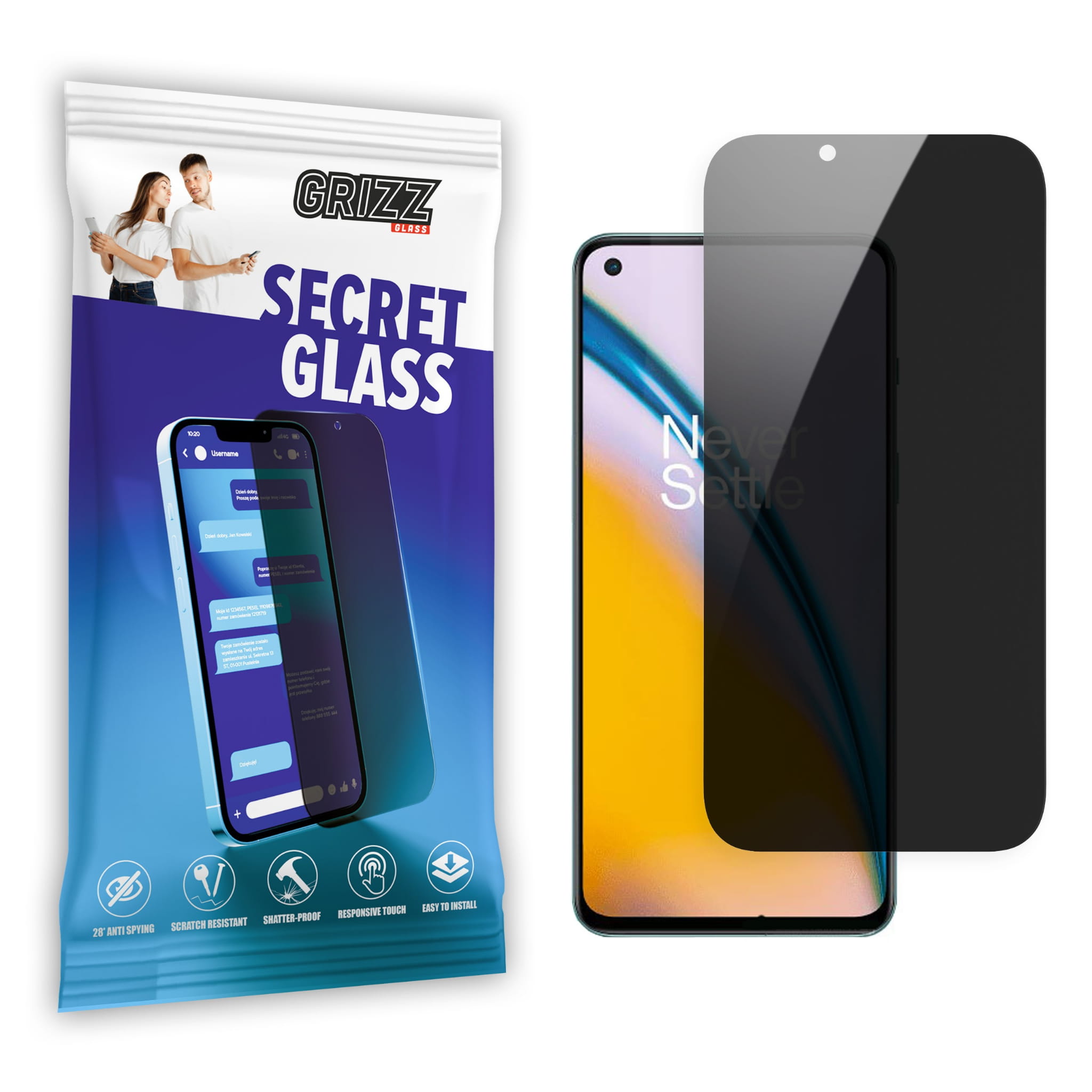 GrizzGlass Matte SecretGlass OnePlus Nord 2T