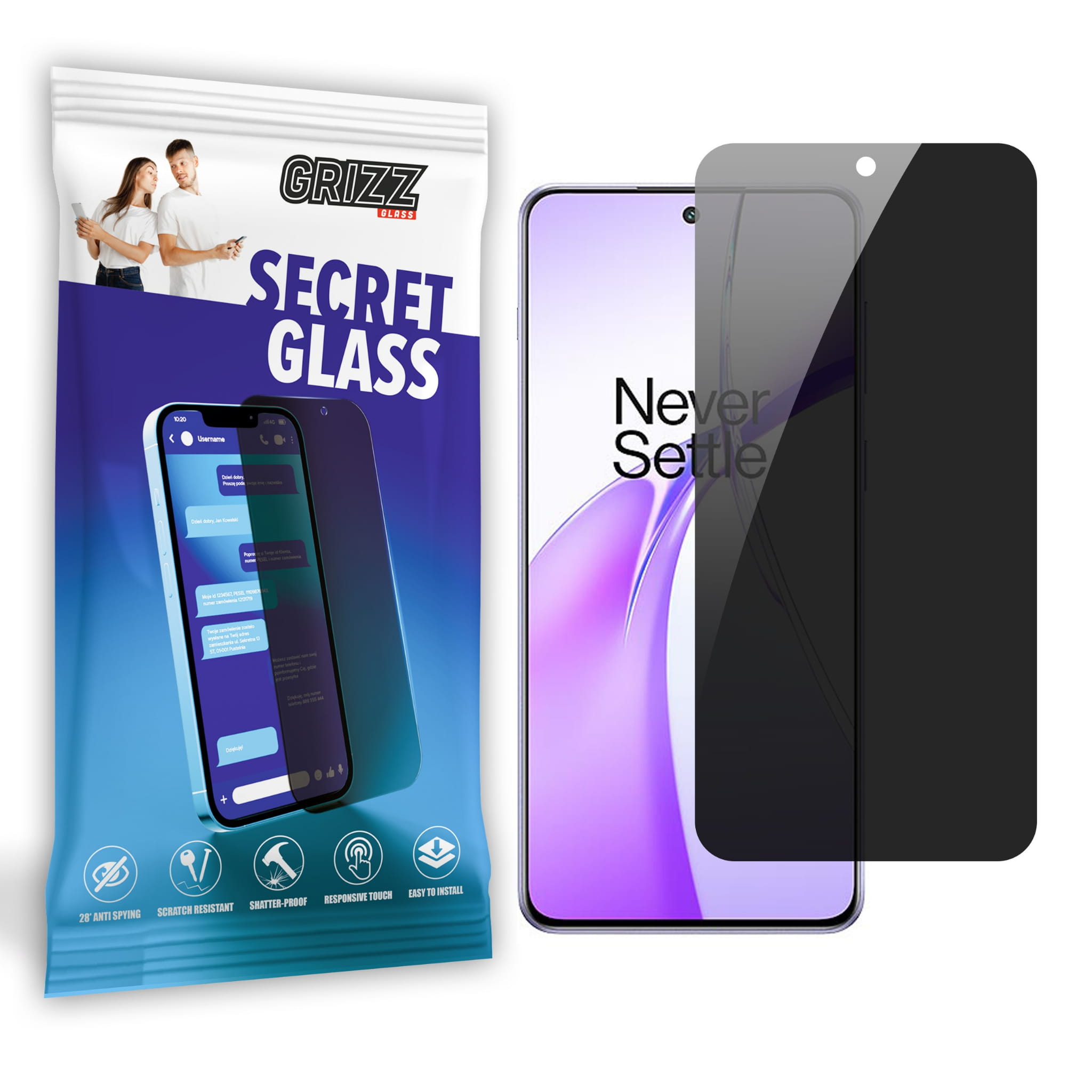 GrizzGlass Matte SecretGlass OnePlus Ace 3V — ochrona prywatności ekranu