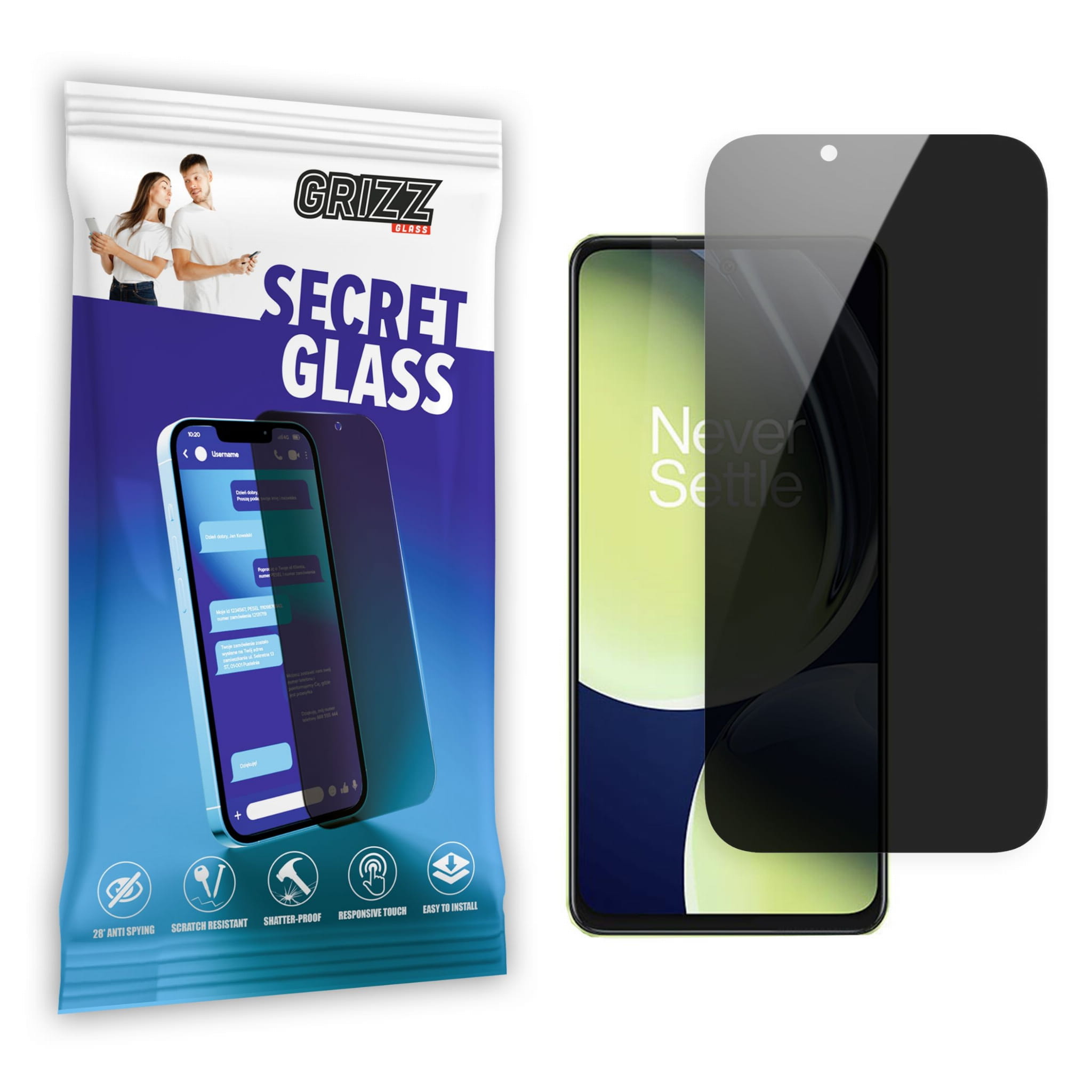 GrizzGlass Matte SecretGlass OnePlus Nord CE 2 Lite