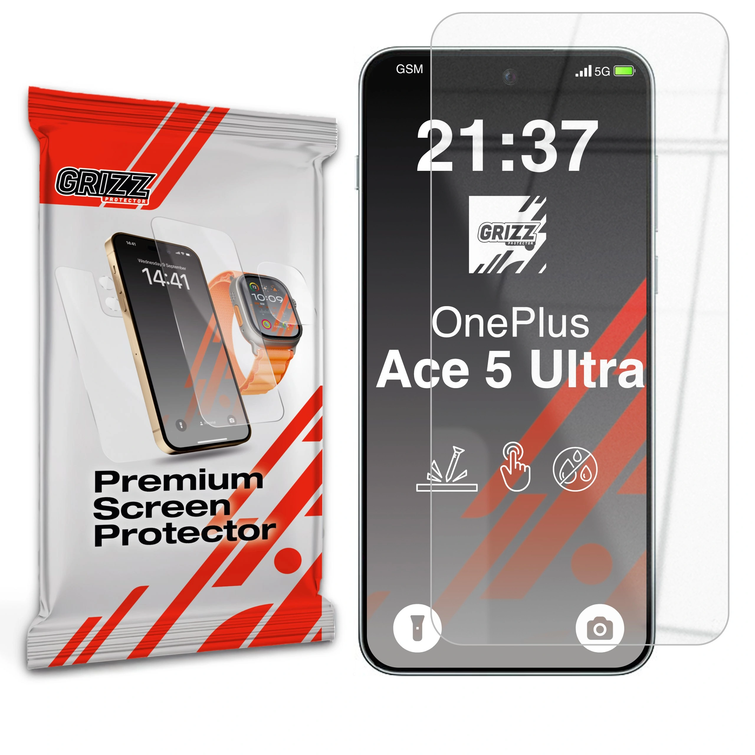 GrizzGlass HybridGlass OnePlus Ace 5 Ultra — hybrydowe szkło ochronne