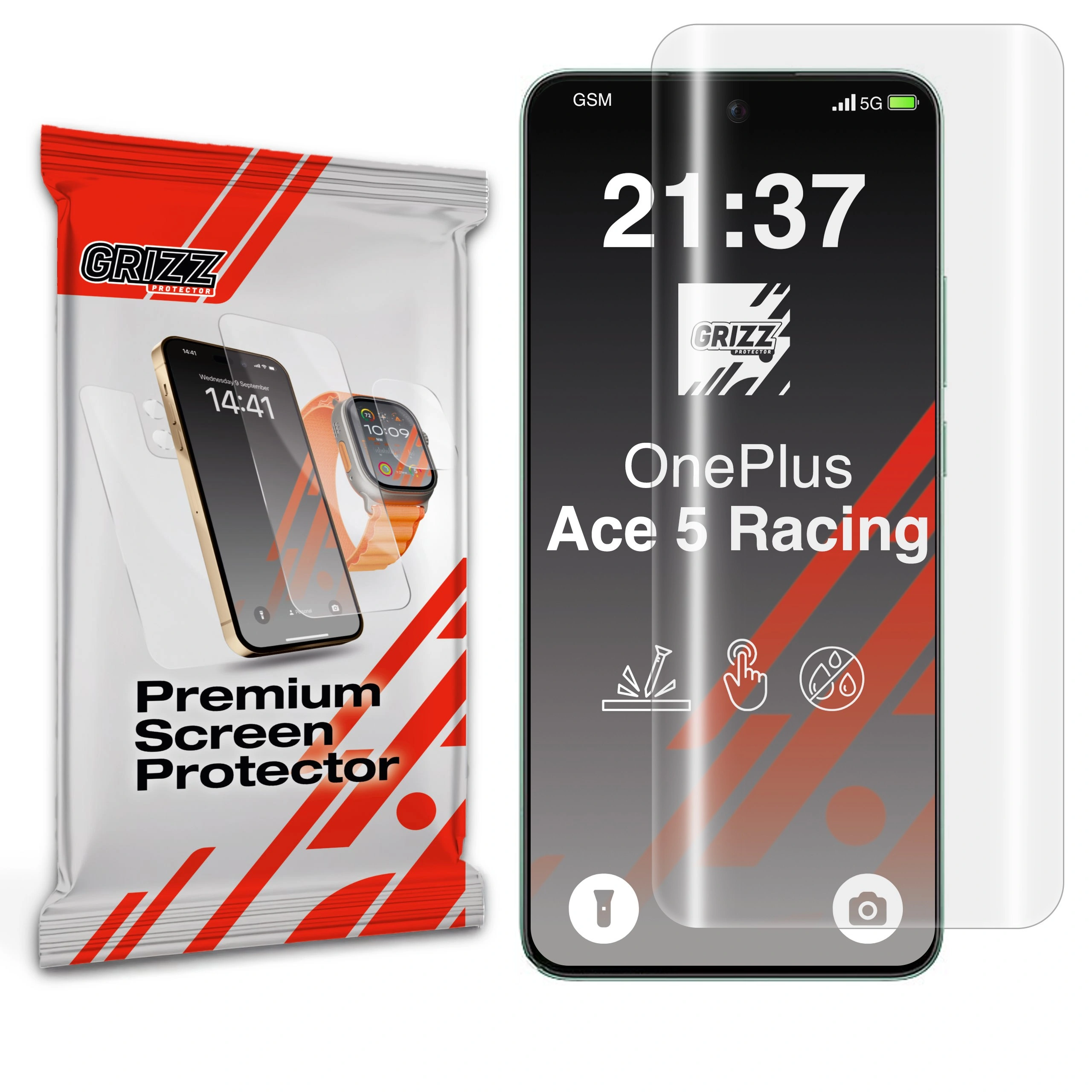 GrizzGlass Hydrofilm OnePlus Ace 5 Racing — elastyczna ochrona ekranu