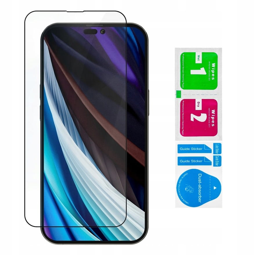 Szkło Full Glue Hartowane 9H na Ekran - Apple iPhone 17 Pro Max