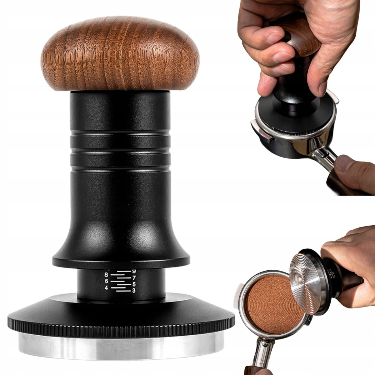 Tamper / Ubijak do Kawy w Kolbie z Regulacją Nacisku - 51mm 