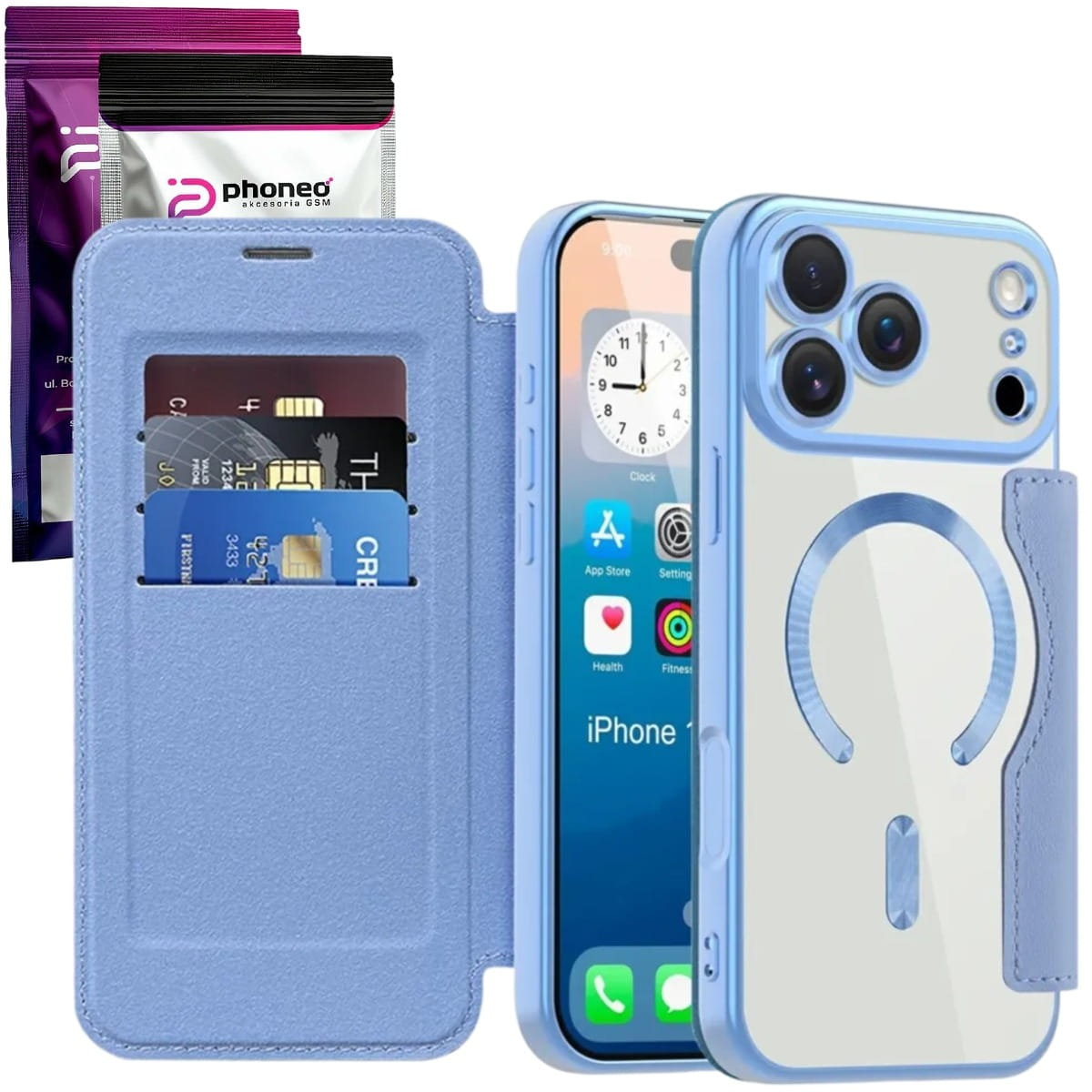 Etui Phoneo Flip z Klapką RFID — iPhone 17 Pro, MagSafe
