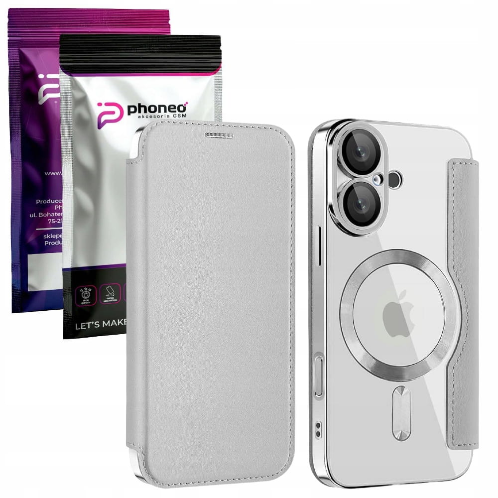 Etui Phoneo Flip z klapką — do iPhone 17, RFID i MagSafe