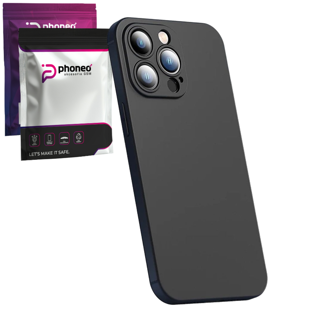 Etui Liquid Soft Silicone - Apple iPhone 15 Pro Max - Czarny