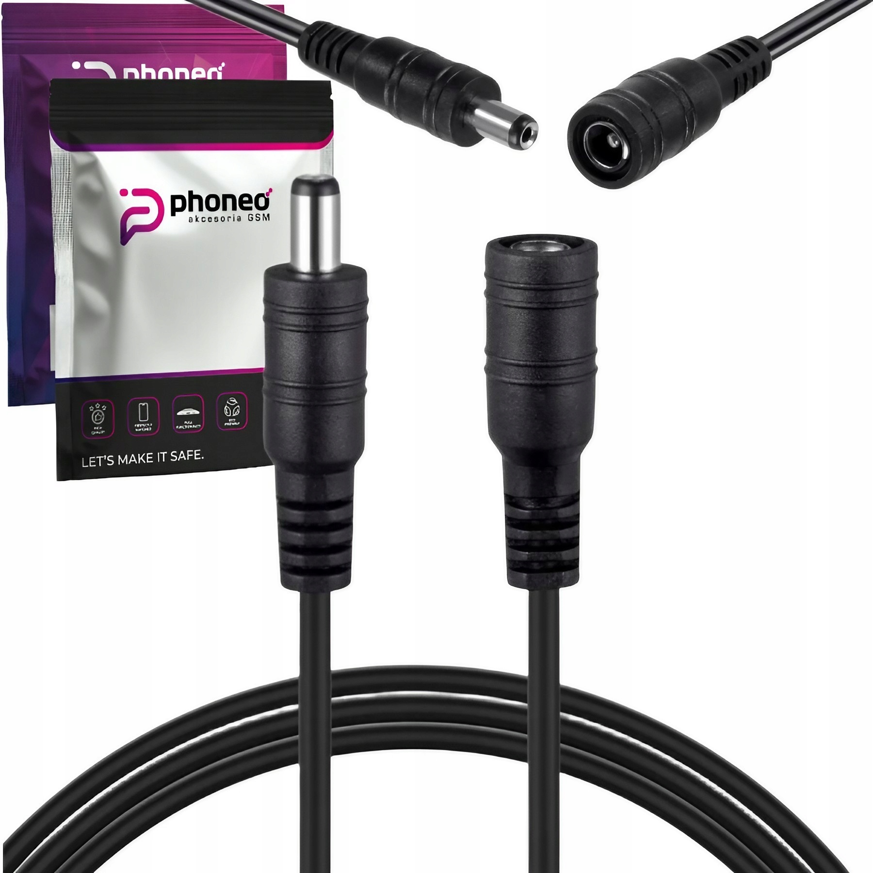 Przedłużacz Zasilania DC 5.5mm / 2.1mm - 5m