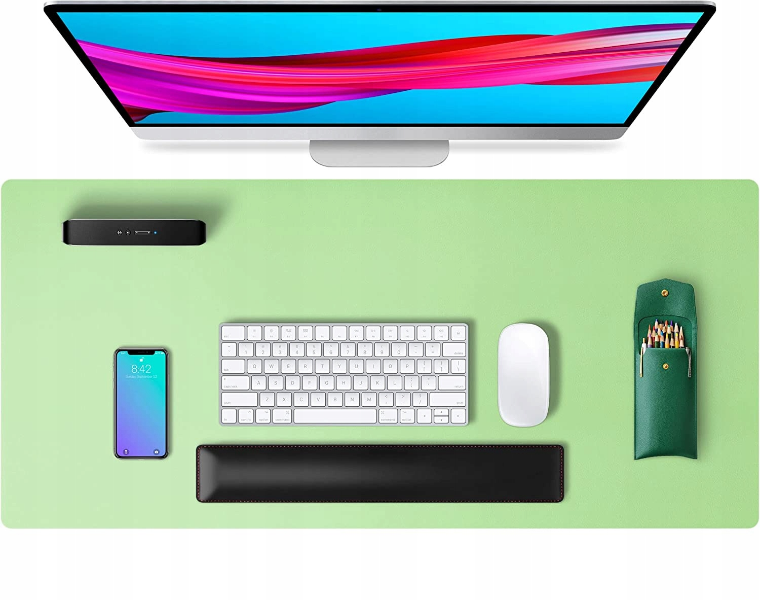 Mata / Podkładka Ochronna XXL na Biurko - 45cm x 90cm - Zielona