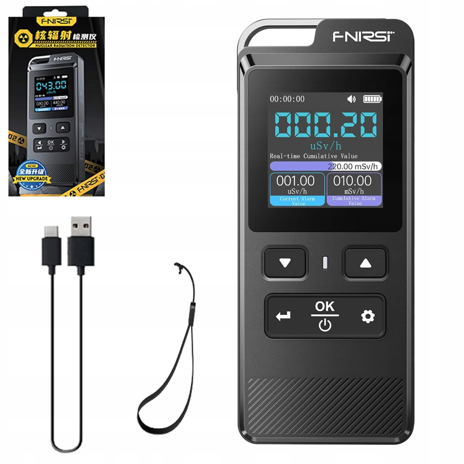 FNIRSI GC-02 Licznik Geigera-Müllera - Detektor Promieniowania Jądrowego